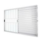 Janela Veneziana em Alumínio Branco 100x150x7 cm 3 Folhas Com Grade Classic CRV Janela Veneziana em Alumínio Branco 100x150x7 cm 3 Folhas Com Grade Classic CRV