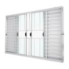 Janela Veneziana em Alumínio Branco 100x150x7 cm 6 Folhas VL Com Grade Classic CRV Janela Veneziana em Alumínio Branco 100x150x7 cm 6 Folhas VL Com Grade Classic CRV