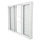 Janela Veneziana em Alumínio Branco 120x150x10 cm 6 Folhas VL Com Grade Nobre CRV Janela Veneziana em Alumínio Branco 120x150x10 cm 6 Folhas VL Com Grade Nobre CRV