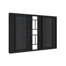 Janela Veneziana em Alumínio Grade Classic 100x150 cm 6 Folhas Preta Alumifit Sasazaki