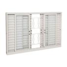 Janela Veneziana Grade Elo em Aço 100 x 150 x 12 cm 6 Folhas Pratika Sasazaki