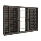 Janela Veneziana Grade Quadriculada Black em Aço 100 x 200 x 12 cm 6 Folhas Pratika Sasazaki
