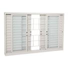 Janela Veneziana Grade Quadriculada em Aço 100 x 200 x 12 cm 6 Folhas Pratika Sasazaki Janela Veneziana Grade Quadriculada em Aço 100 x 200 x 12 cm 6 Folhas Pratika Sasazaki