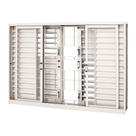 Janela Veneziana Multiflex Grade Quadriculada em Aço 100 x 150 x 16 cm 6 Folhas Pratika Sasazaki