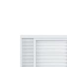 Janela Veneziana Vitralfer 100x100 - 3 Folhas / 1 Fixa C/grade Branca