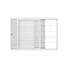 Janela Veneziana Vitralfer - 150x100 3 Folhas / 1 Fixa C/grade Branca