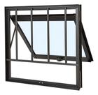 Janela Vitro Banheiro Maxim Ar 60x60 Alumínio Preto C/ Grade