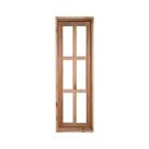 Janela Vitrô Capelinha Pivotante de Madeira 80x30x12 Modelo seis vidros
