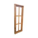 Janela Vitrô Capelinha Pivotante de Madeira 80x30x7 Modelo Quadriculado