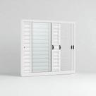 Janelas de Aço Veneziana de Correr Lateral R-120 - 3 Folhas C/ Grade -Vidro- Epox Branco Janelas de Aço Veneziana de Correr Lateral R-120 - 3 Folhas C/ Grade -Vidro- Epox Branco