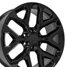 Jantes OE Wheels CV98B Snowflake 22x9 Gloss Black - Silverado 1500