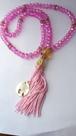 Japamala 108 contas cristal rosa hoponopono