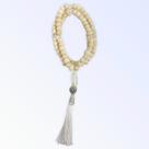 Japamala Xangô Ayrá 108 Contas em Madeira Pompom Branco Japamala Xangô Ayrá 108 Contas em Madeira Pompom Branco