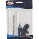 JAPI FBAMBP6 Kit Instalação - 1 Broca Alvenaria, 10 Parafusos Cabeça Phillips, 10 Buchas N6 JAPI FBAMBP6 Kit Instalação - 1 Broca Alvenaria, 10 Parafusos Cabeça Phillips, 10 Buchas N6