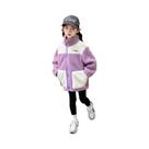 Jaqueta Acolchoada De Lã De Cordeiro Em Veludo Quente Para Meninas, Moda Infantil Outono Inverno