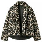 Jaqueta acolchoada feminina ATOFY, leve, acolchoada, verde leopardo