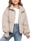 Jaqueta acolchoada Flygo Girls Winter Beige 5-14 anos