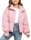 Jaqueta acolchoada Flygo Girls Winter Pink 5-14 anos