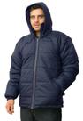 Jaqueta Acolchoada Masculina Impermeável Com Capuz Removível Frio Intenso, Neve