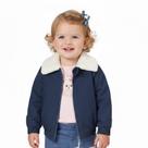 Jaqueta Bebê Menina Cinti em Molecotton Denim e Pelo Carneirinho Tamanho:2