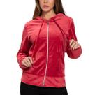 Jaqueta Blusa Feminina Casaco Plush com Capuz Ziper e Bolso