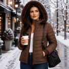 Jaqueta Bobojaco Feminina Puffer Impermeável Inverno Térmica Com Capuz Removível Premium Jaqueta Bobojaco Feminina Puffer Impermeável Inverno Térmica Com Capuz Removível Premium
