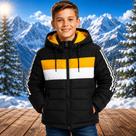 Jaqueta Bobojaco Infantil Juvenil Puffer Masculino Impermeável Com Capuz Removível Casaco De Frio
