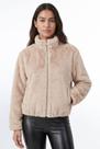 Jaqueta bomber feminina de pelúcia gola alta 61250 - Jaqueta bomber feminina de pelúcia gola alta 61250 -
