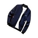 Jaqueta Bomber Masculina Casual De Manga Longa Com Zíper E Gola Baseball, Ajuste Regular, Jaqueta Bomber Masculina Casual De Manga Longa Com Zíper E Gola Baseball, Ajuste Regular,