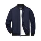 Jaqueta Bomber Masculina Leve E À Prova De Vento Com Zíper Completo, Impermeável, Casual Para Jaqueta Bomber Masculina Leve E À Prova De Vento Com Zíper Completo, Impermeável, Casual Para