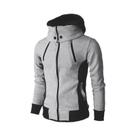 Jaqueta Bomber Masculina Slim Fit Com Capuz De Moletom, Zíper, Casual, Outono Inverno, Gola