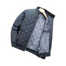 Jaqueta Bomber Masculina Slim Fit Com Forro De Fleece E Padrão De Diamante Moda Casual Outono