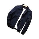 Jaqueta Bomber Masculina Slim Fit De Manga Longa, Corta-Vento Com Zíper, Jaqueta De Baseball