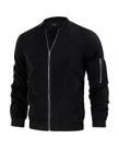 Jaqueta Bomber TURETRENDY leve à prova de vento em camurça sintética masculina