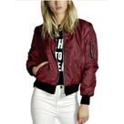 Jaqueta Bomber Vintage Feminina Com Gola O, Moda De Rua Para O Outono, Com Zíper E Mangas Longas, Jaqueta Bomber Vintage Feminina Com Gola O, Moda De Rua Para O Outono, Com Zíper E Mangas Longas,