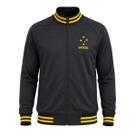 Jaqueta Brasil Olden Estrelas Preto e Dourado - Masculino Tamanho:PCor:Preto