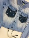 Jaqueta Camisa Jeans Star Bobbylulu Tamanho 18-Lavado Macio