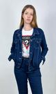 Jaqueta cande moletom 74% algodão, 24% poliester e 2% elastano blufera jeans 21401-3