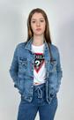 Jaqueta cande moletom 74% algodão, 24% poliester e 2% elastano blufera jeans 21401-4