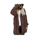 Jaqueta Cardigã Feminina Oversized Com Capuz De Fleece Manga Longa Quente Para Outono Inverno Jaqueta Cardigã Feminina Oversized Com Capuz De Fleece Manga Longa Quente Para Outono Inverno