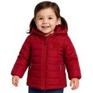 Jaqueta Casaco Infantil Inverno Vermelha Capuz Estrela Frio Jaqueta Casaco Infantil Inverno Vermelha Capuz Estrela Frio