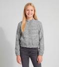 Jaqueta Casaco Juvenil Em Tweed Minty Preto