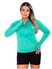 Jaqueta Casaco UV Com Ziper Proteção FPU50 Feminino Verde Agua Jaqueta Casaco UV Com Ziper Proteção FPU50 Feminino Verde Agua