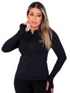 Jaqueta Casaco UV Proteção FPU50 Com Zíper Feminino Preto Jaqueta Casaco UV Proteção FPU50 Com Zíper Feminino Preto