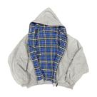 Jaqueta casual reversível com capuz YTRPI Zip Up, unissex, cinza, XL