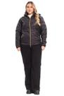 Jaqueta Com Capuz Plus Size Secret Glam Preto Microfibra
