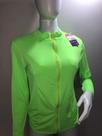 Jaqueta com proteção UV com zíper verde neon