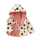 Jaqueta Corta-vento Dupla Face Com Estampa De Bolinhas Para Meninas Pequenas, Para Primavera, 1-3-5