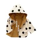 Jaqueta Corta-vento Dupla Face Com Estampa De Bolinhas Para Meninas Pequenas, Para Primavera, 1-3-5