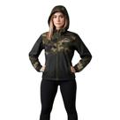 Jaqueta Corta Vento Feminina Com Capuz Camuflada Verde